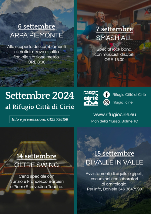 Settembre 2024 al Rifugio Città di Cirié